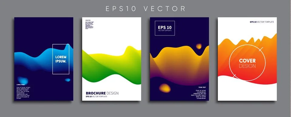 Vector cover designs. Future Poster template. Smartphone modern background set. Stockillustratie