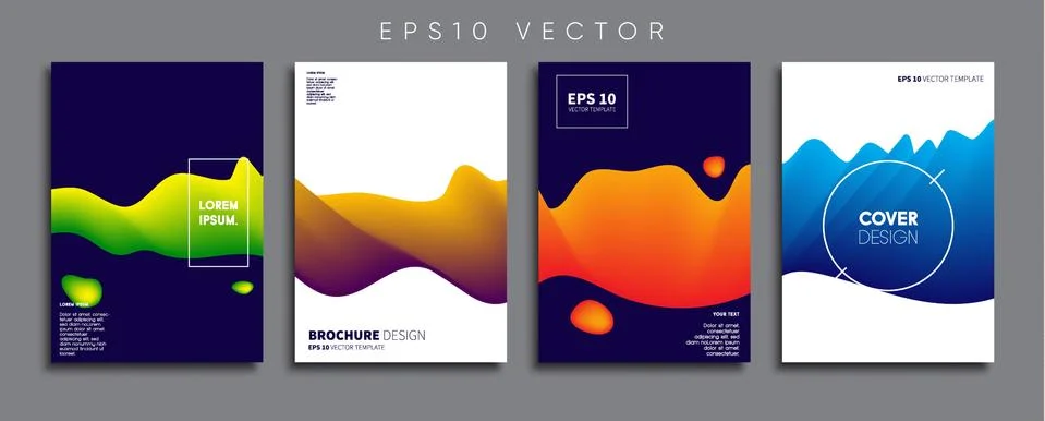 Vector cover designs. Future Poster template. Smartphone modern background set. Stockillustratie