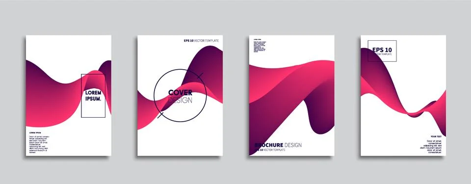 Vector cover designs. Future Poster template. Smartphone modern background set. Illustrazione stock