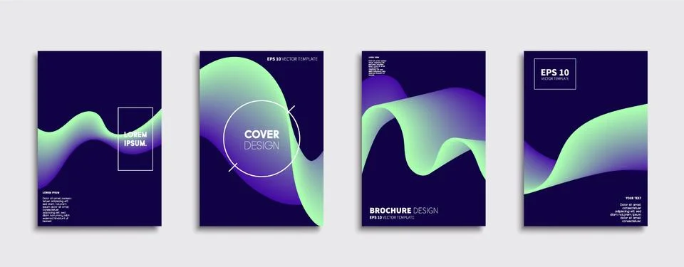 Vector cover designs. Future Poster template. Smartphone modern background set. 스톡 일러스트
