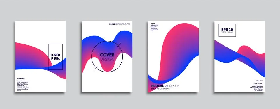 Vector cover designs. Future Poster template. Smartphone modern background set. Illustrazione stock