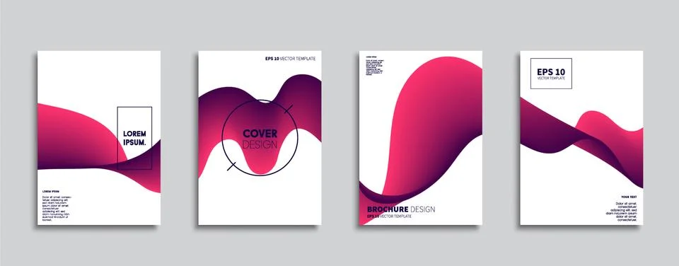 Vector cover designs. Future Poster template. Smartphone modern background set. Illustrazione stock