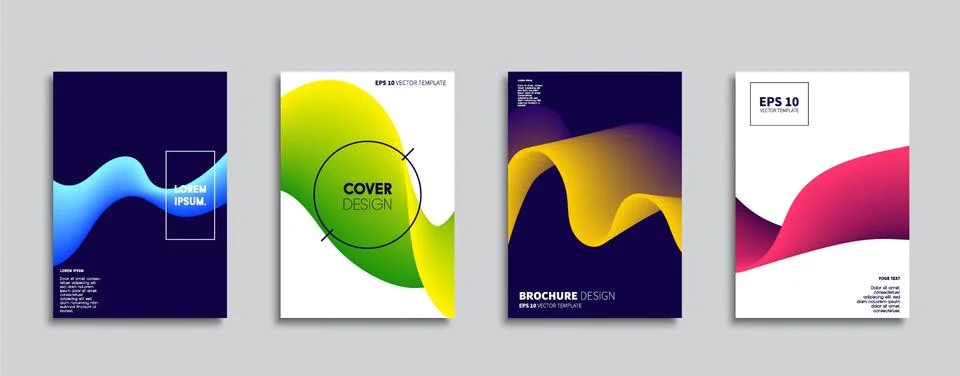 Vector cover designs. Future Poster template. Smartphone modern background set. Illustrazione stock
