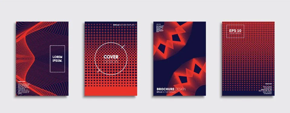 Vector cover designs. Future Poster template. Smartphone modern background set. 스톡 일러스트