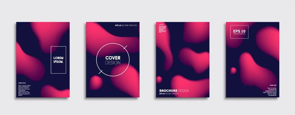 Vector cover designs. Future Poster template. Smartphone modern background set. 스톡 일러스트