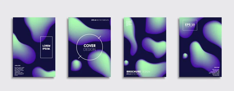 Vector cover designs. Future Poster template. Smartphone modern background set. Stockillustratie