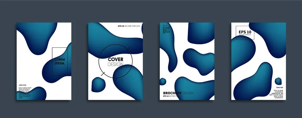 Vector cover designs. Future Poster template. Smartphone modern background set. 스톡 일러스트