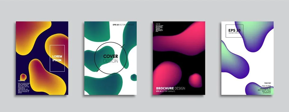 Vector cover designs. Future Poster template. Smartphone modern background set. Illustrazione stock