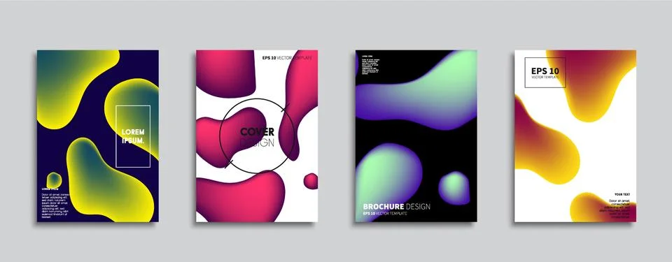 Vector cover designs. Future Poster template. Smartphone modern background set. イラスト素材