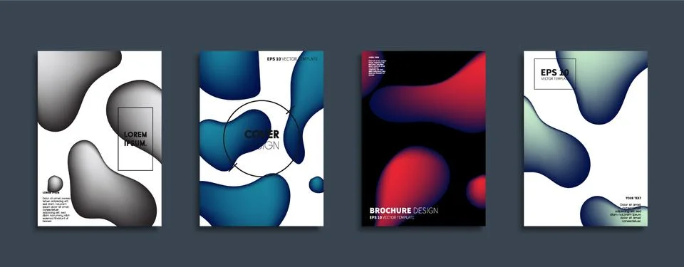 Vector cover designs. Future Poster template. Smartphone modern background set. Stock Illustration