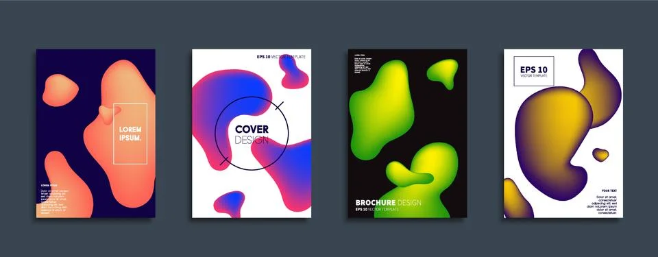 Vector cover designs. Future Poster template. Smartphone modern background set. 스톡 일러스트