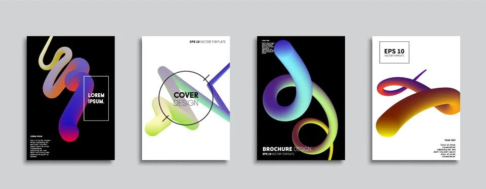 Vector cover designs. Future Poster template. Smartphone modern background set. Stockillustratie