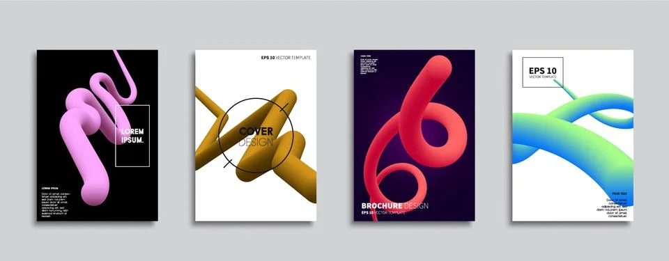 Vector cover designs. Future Poster template. Smartphone modern background set. 库存插图
