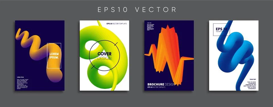 Vector cover designs. Future Poster template. Smartphone modern background set. 스톡 일러스트