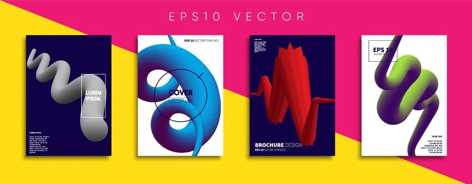 Vector cover designs. Future Poster template. Smartphone modern background set. 스톡 일러스트