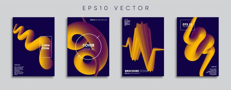 Vector cover designs. Future Poster template. Smartphone modern background set. イラスト素材