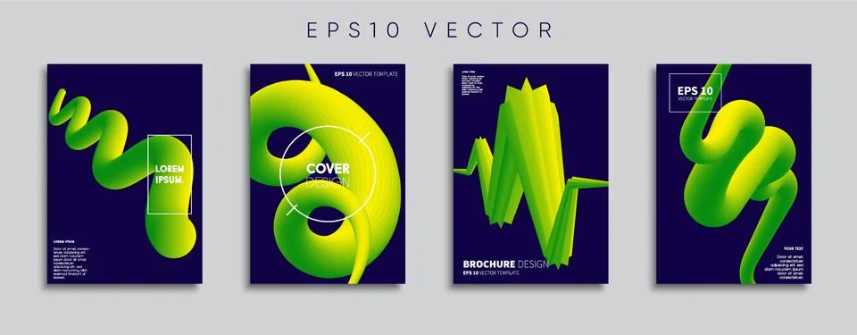 Vector cover designs. Future Poster template. Smartphone modern background set. Illustrazione stock