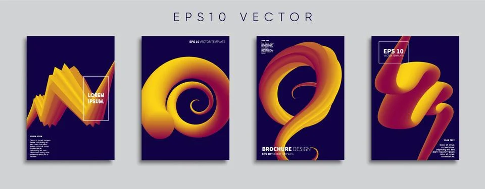 Vector cover designs. Future Poster template. Smartphone modern background set. Stockillustratie