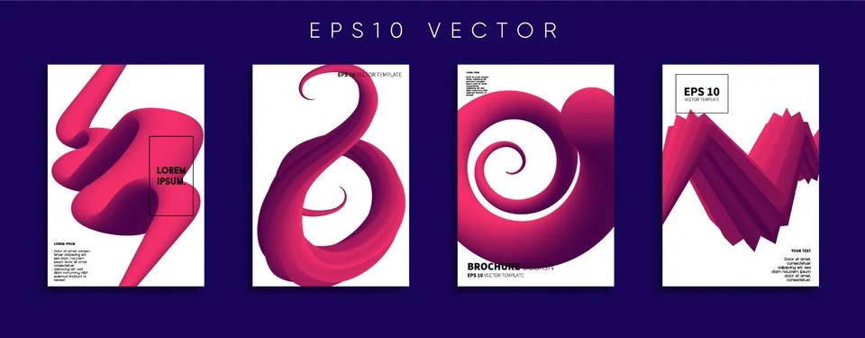 Vector cover designs. Future Poster template. Smartphone modern background set. 库存插图