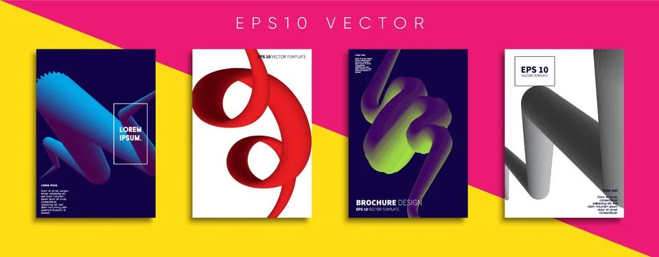 Vector cover designs. Future Poster template. Smartphone modern background set. Иллюстрация