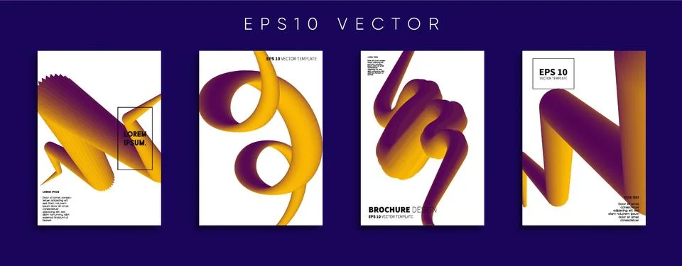 Vector cover designs. Future Poster template. Smartphone modern background set. Illustrazione stock