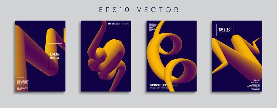 Vector cover designs. Future Poster template. Smartphone modern background set. 库存插图