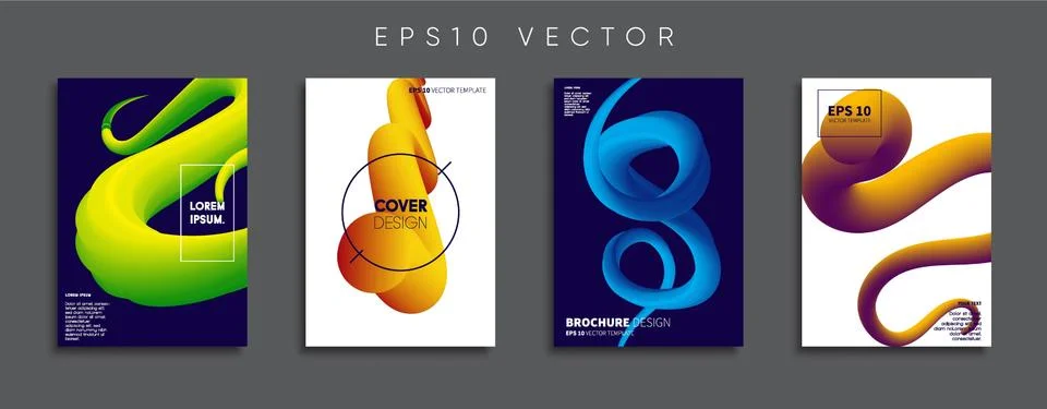 Vector cover designs. Future Poster template. Smartphone modern background set. Ilustración de archivo