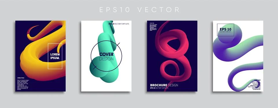 Vector cover designs. Future Poster template. Smartphone modern background set. Stockillustratie