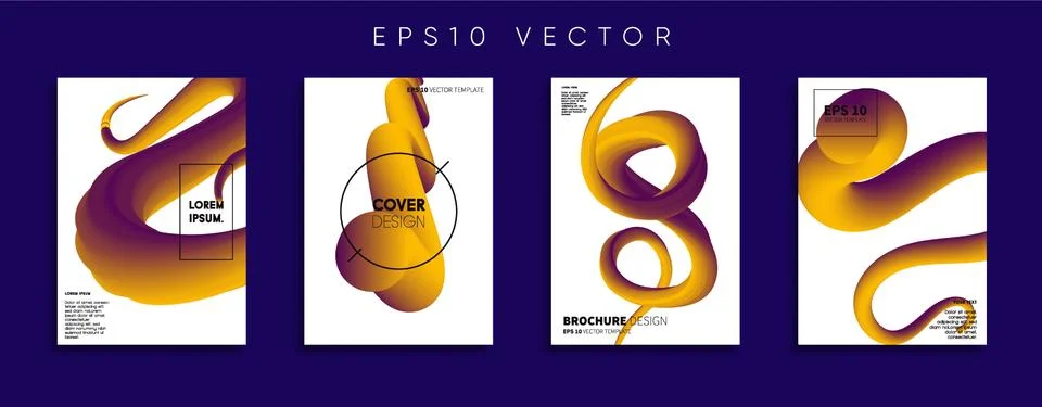 Vector cover designs. Future Poster template. Smartphone modern background set. Stock Illustration