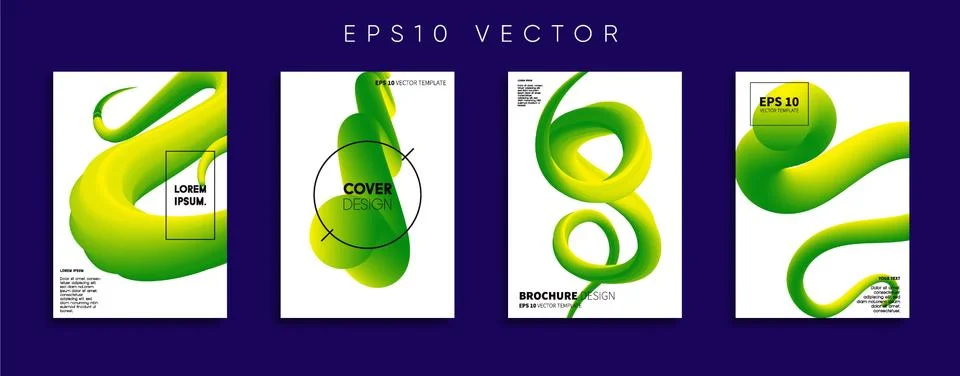 Vector cover designs. Future Poster template. Smartphone modern background set. Illustrazione stock