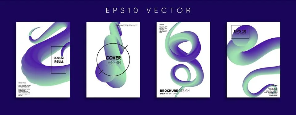 Vector cover designs. Future Poster template. Smartphone modern background set. Illustrazione stock