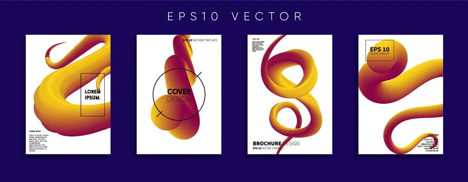 Vector cover designs. Future Poster template. Smartphone modern background set. 스톡 일러스트