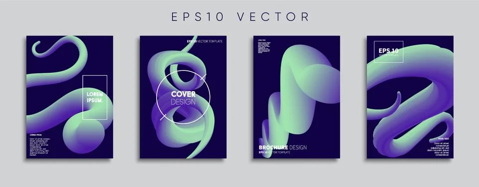 Vector cover designs. Future Poster template. Smartphone modern background set. Illustrazione stock
