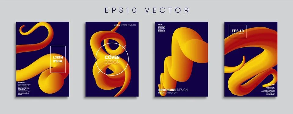 Vector cover designs. Future Poster template. Smartphone modern background set. Stockillustratie
