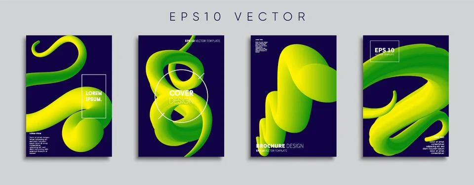 Vector cover designs. Future Poster template. Smartphone modern background set. Illustrazione stock