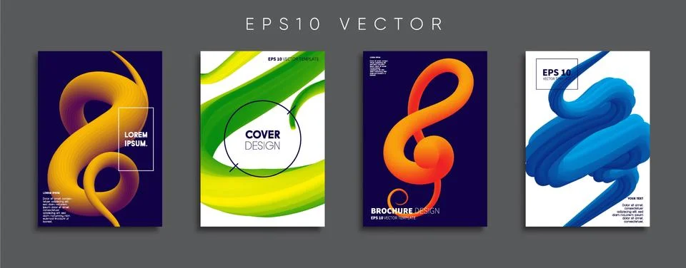 Vector cover designs. Future Poster template. Smartphone modern background set. Stockillustratie
