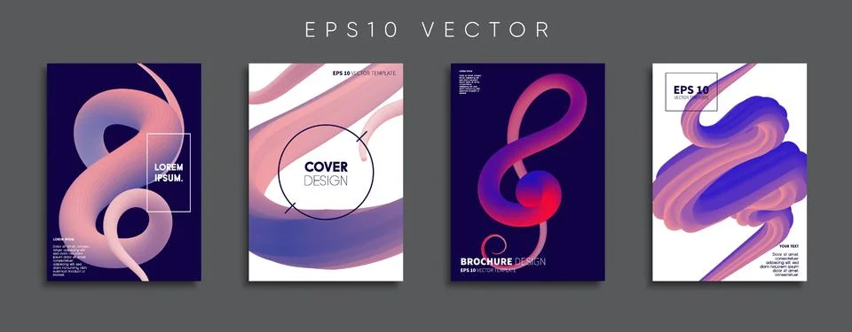 Vector cover designs. Future Poster template. Smartphone modern background set. 스톡 일러스트