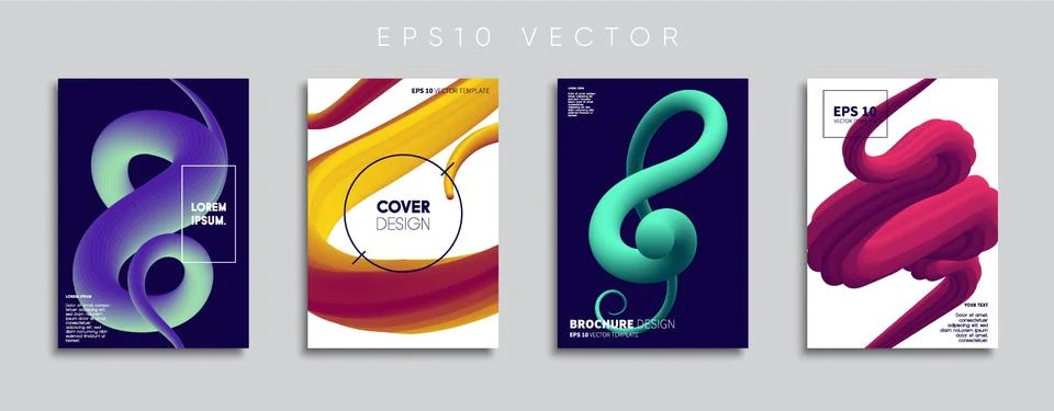 Vector cover designs. Future Poster template. Smartphone modern background set. Иллюстрация