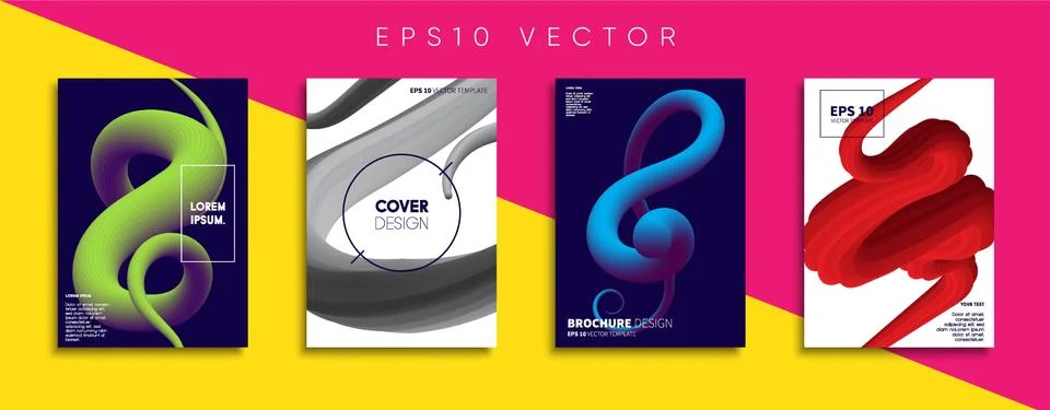 Vector cover designs. Future Poster template. Smartphone modern background set. Stockillustratie
