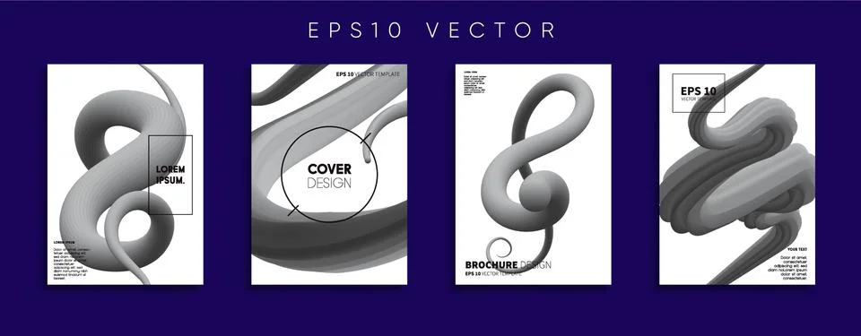 Vector cover designs. Future Poster template. Smartphone modern background set. Иллюстрация