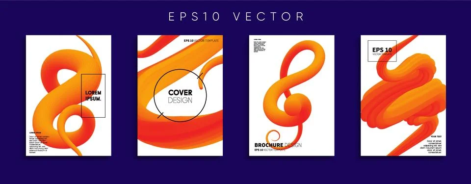Vector cover designs. Future Poster template. Smartphone modern background set. Stockillustratie