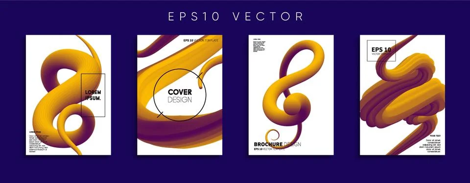 Vector cover designs. Future Poster template. Smartphone modern background set. Ilustración de archivo