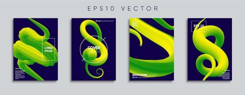 Vector cover designs. Future Poster template. Smartphone modern background set. Illustrazione stock