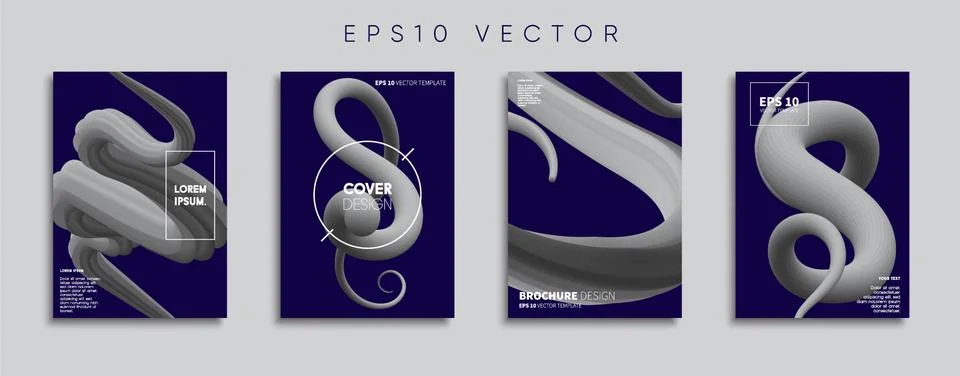 Vector cover designs. Future Poster template. Smartphone modern background set. Stockillustratie