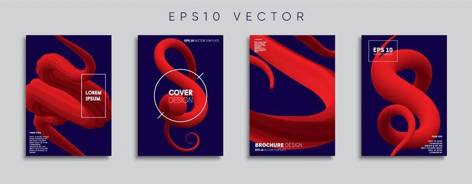 Vector cover designs. Future Poster template. Smartphone modern background set. Illustrazione stock
