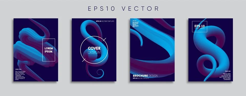 Vector cover designs. Future Poster template. Smartphone modern background set. 스톡 일러스트