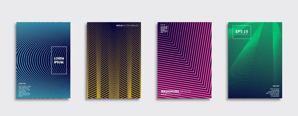 Vector cover designs. Future Poster template. Smartphone modern background set. Illustrazione stock
