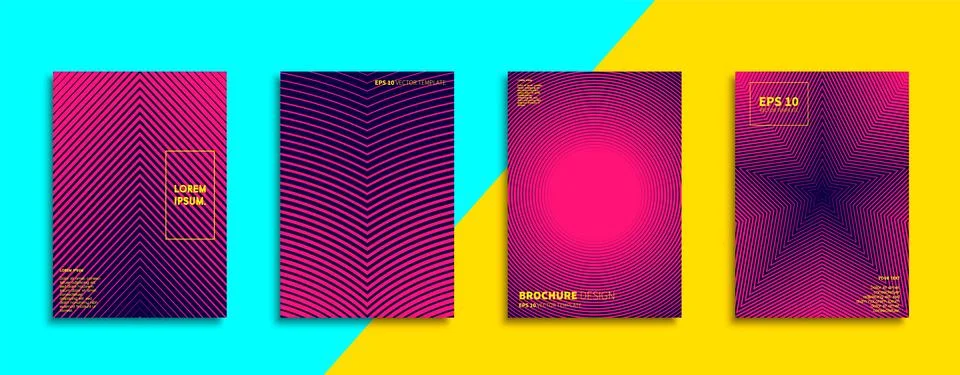 Vector cover designs. Future Poster template. Smartphone modern background set. 库存插图