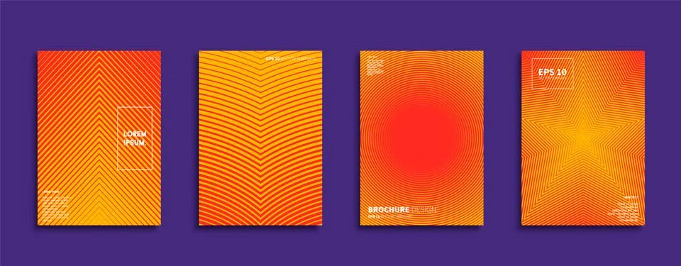 Vector cover designs. Future Poster template. Smartphone modern background set. Illustrazione stock