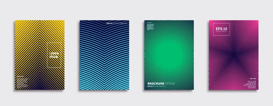 Vector cover designs. Future Poster template. Smartphone modern background set. Illustrazione stock